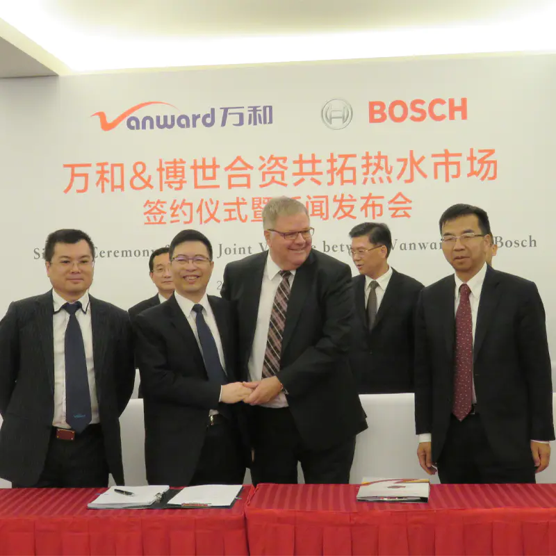 Vanward and Bosch Agree Joint Venture for Hot Water Solutions